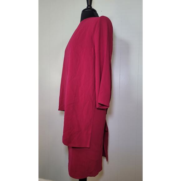 VTG Tom & Linda Platt Pink 60s Luxury Dress Long Sleeve Sz 10 - Picture 4 of 10